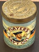 Unopened tin of Players navy cut 50 cigarettes - s