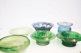 Collection of art glass bowls