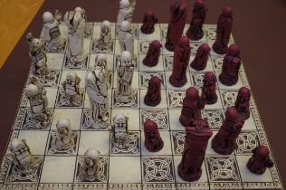 Resin oriental chess set