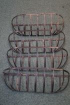 4 Metal wall hanging baskets