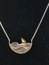 Pixie wings silver necklace