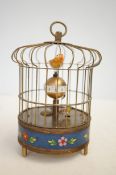 Brass bird cage clock