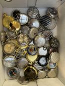 Large collection of unsorted pocket watches