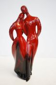 Royal Doulton flambe figure prototype lovers prope