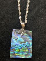 Silver & mother of pearl necklace