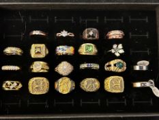 Collection of dress rings, some stamped 925