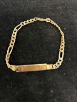 9ct Gold ID bracelet, vacant Weight 4.1g