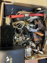 Very large collection of unsorted wristwatches & o