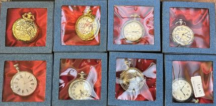 8x Boxed pocket watches