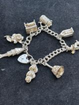 Silver charm bracelet