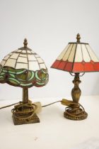 2 Tiffany style lamps Tallest 37 cm