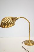 Good quality art deco angle poise lamp with shell