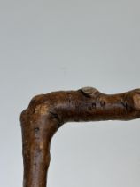 Wood & silver walking stick