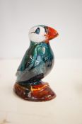 Anita Harris puffin signed in gold