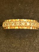 9ct gold full eternity ring set with white stones
