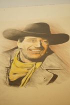 An original pencil & wash drawing of John Wayne si