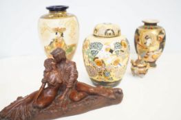 Resin model of a couple & oriental vases