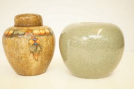 Granston ginger jar with cover together with a cel