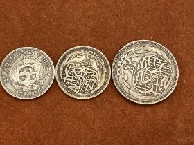 Egypt 1916 10 & 20 piastres silver coins together