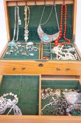 Large jewellery box & contents