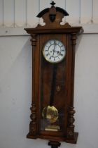 Vienna wall clock with weights & pendulum