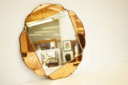 Retro mirror with peach decoration