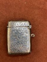 Silver vesta case Weight 26.3g