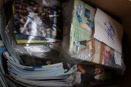 Box of football programs to include photographs wi