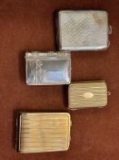 Collection of vintage vesta/card cases