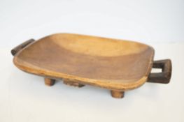 Carved wood serving tray possibly african