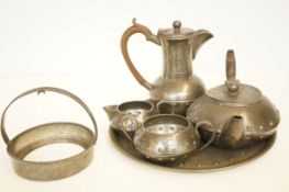 English pewter tea set