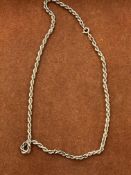 16''Silver rope chocker