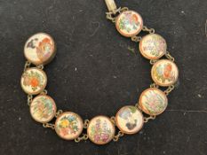 Antique Meji Japanese satsuma bracelet