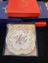 Collection of 6 Royal crown derby boxed pin trays