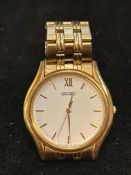 Seiko gold plated wristwatch