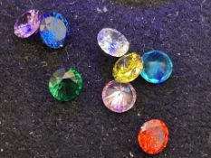 8x 1ct multi coloured Moissanite stones