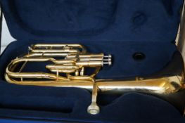 Cased Tenor horn with good quality case