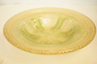 Heavy art glass bowl Diameter 30 cm