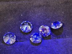 5 unheated blue round cut Sri lankan sapphires