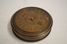 Brass calendar compass