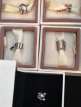 5x Pandora charms with original boxes & bag