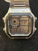 Casio world time digital wristwatch