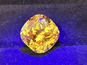 6ct Yellow sapphire cushion cut VVS1