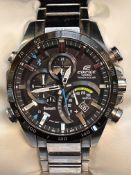 Casio edifice tough solar wristwatch with box, out
