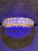 9ct Gold eternity ring set with white stones Weigh
