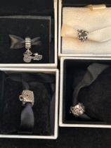 4x Pandora charms with original boxes & bag