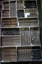 Large collection of unused drill bits