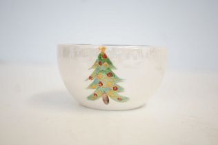 Anita Harris christmas tree bowl signed gold (lust