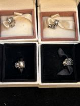 4x Pandora charms with original boxes & bag