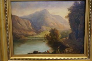 Oil on board Loch Lomono by A Hunt